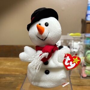 Ty Beanie Baby Snowball the Snowman plush toy